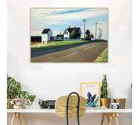 GOSRD Route 6, Eastham, 1941, par Edward Hopper, Impressions sur toile, Peinture à l'huile, Affiche, Toile de fond murale, Décoration d'intérieur (70 x 110 cm)
