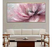 GOSRD Tableau abstrait Fleur rose, Peinture en pleine floraison, Impression sur toile, Décoration intérieure, Art mural moderne, Impressions d'art, Décoration de chambre (40 x 80 cm)