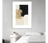 GOSRD Tableau abstrait gris-vert-bleu, impression sur toile, peinture à l'huile, décoration intérieure (70 x 100 cm)