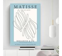 GOSRD Tableau abstrait sur toile de style Matisse Picasso (70 x 100 cm) - Décoration murale pour salon, chambre ou bureau
