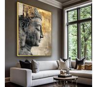 GOSRD Tableau mural Bouddha, affiche imprimée sur toile, décoration moderne pour salon (60 x 90 cm, sans cadre)