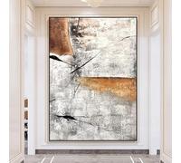 GOSRD Tableau mural rétro, impressions classiques sur toile, peintures à l'huile, art mural abstrait en métal, décoration pour salon (60x90cm)