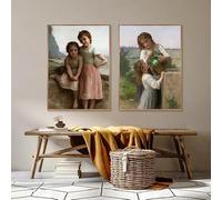 GOSRD Tableau sur toile et impressions, œuvre d'art classique, affiche représentant une déesse, art mural, images HD pour la décoration du salon (60 x 90 cm - 2 pièces)