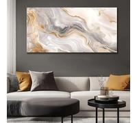 GOSRD Tableau sur toile imprimé, art mural, vagues de marbre plat, abstrait, décoration intérieure pour salon, chambre, bureau, maison (60 x 120 cm)