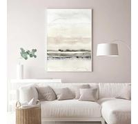 GOSRD Tableaux sur toile beige et gris, affiches et impressions abstraites à l'aquarelle, art mural moderne et minimaliste pour la décoration de la chambre (70x100cm)