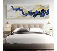 GOSRD Toile imprimée moderne et abstraite avec ruban, style nordique, décoration murale pour chambre à coucher, 30 x 100 cm, sans cadre