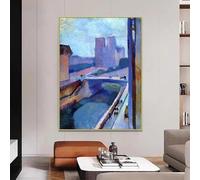 GOSRD Un aperçu de Notre-Dame en fin d'après-midi par Henri Matisse Fauvisme Paysage Œuvre sur toile Impressions Art mural de luxe 60x85CM Sans cadre