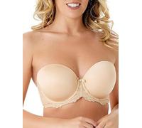 Gossard Soutien-Gorge sans Bretelle en Dentelle Superboost, Opaque, Beige, 80H Femme