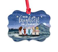 Gossby Décoration de Noël commémorative personnalisée - Cadeau de Noël personnalisé pour perte de père, mère avec motif, nom - Ornement en mémoire pour un être cher - You're the Brightest Star - 3