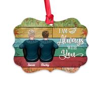 Gossby Décoration de Noël familiale personnalisée - Cadeaux de deuil personnalisés pour la famille avec motif, nom - cadeau de Noël papa maman - Décorations de Noël pour sapin de Noël - I Am Always