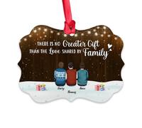 Gossby Décorations de Noël commémoratives en famille - Cadeaux de Noël personnalisés pour maman, papa avec motif, nom - Décorations de Noël pour sapin de Noël - Il n'y a pas de meilleur cadeau