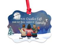 Gossby Décorations de Noël familiales personnalisées - Cadeaux de Noël personnalisés pour maman, papa avec motif - Cadeau de Noël pour maman et papa - Décorations de Noël pour sapin de Noël - Il n'y a