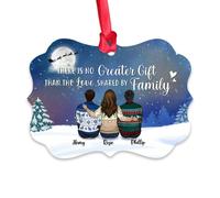Gossby Décorations de Noël familiales personnalisées - Cadeaux de Noël personnalisés pour maman, papa avec motif, nom - Décoration de Noël pour sapin de Noël - Il n'y a pas de meilleur cadeau - 1