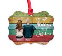 Gossby Décorations de Noël personnalisées en famille - Cadeau de deuil personnalisé pour la famille avec motif - Cadeaux de Noël pour papa maman - Décorations de Noël pour sapin de Noël - I Am Always