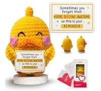 Gossby Positive Duck Crochet - Sometimes You Forget You're Ducking Awesome - Cadeau inspirant pour femme, homme - Noël, anniversaire, soutien émotionnel, cadeau d'énergie positive pour ami, collègue