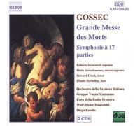 Gossec: Grande Messe des Morts / Symphonie ? 17 parties by F. Gossec [CD] NEUF