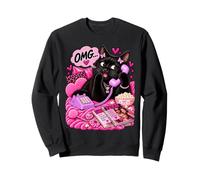 Gossip Cats Purr-TY Y2K Humour Rose Sweatshirt