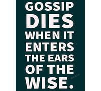 Gossip Dies The Ears of The Wise Plaque murale rétro vintage en métal 30,5 x 45,7 cm