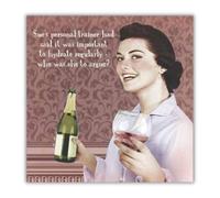 Gossip Girl Carte d'anniversaire femme tenant une bouteille et un verre à vin 15,2 x 15,2 cm