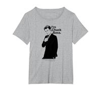 Gossip Girl I'm Chuck Bass T-Shirt, Femme Grandes Tailles, Gris Chiné, 6X