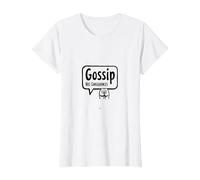 Gossip Has Consequences Funny Talk Derrière Your Back Pet T-Shirt, Femme, Blanc, XXL