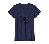 Gossip Has Consequences Funny Talk Derrière Your Back Pet T-Shirt, Femme, Bleu Marine, L