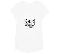 Gossip Has Consequences Funny Talk Derrière Your Back Pet T-Shirt, Fille, Blanc, S