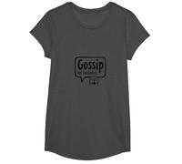 Gossip Has Consequences Funny Talk Derrière Your Back Pet T-Shirt, Fille, Chiné Foncé, L