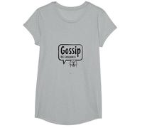 Gossip Has Consequences Funny Talk Derrière Your Back Pet T-Shirt, Fille, Gris Chiné, XS