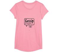 Gossip Has Consequences Funny Talk Derrière Your Back Pet T-Shirt, Fille, Rose, S