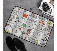GOSUNA Tapis de Bain Antiderapant,Tapis Salle de Bain en Mousse à Mémoire Douce,Science Icône Équipement Élément Chimie Expérience Physique,Tapis de Bain Lavable pour Baignoire 40x60 cm