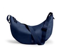 GOT BAG Sac bandoulière Moon Bag – demi‑lune imperméable, sangle réglable – Large bleu marine