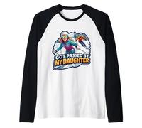 Got Passed by My Daughter Funny Ski Père Skier Dad Manche Raglan