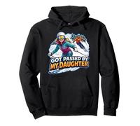 Got Passed by My Daughter Funny Ski Père Skier Dad Sweat à Capuche