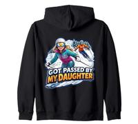 Got Passed by My Daughter Funny Ski Père Skier Dad Sweat à Capuche