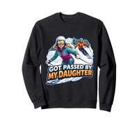 Got Passed by My Daughter Funny Ski Père Skier Dad Sweatshirt