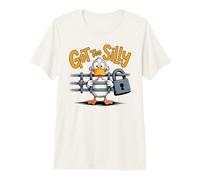 Got Too Silly Funny Goose Jail Cell Sarcastic Humour T-Shirt Haut de Gamme