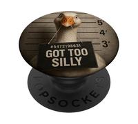 Got Too Silly Funny Goose Mugshot PopSockets PopGrip Adhésif