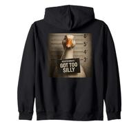 Got Too Silly Funny Goose Mugshot Sweat à Capuche