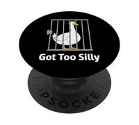 Got Too Silly Jeu de mots humoristique avec inscription « Got Too Silly » PopSockets PopGrip Adhésif