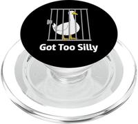 Got Too Silly Jeu de mots humoristique avec inscription « Got Too Silly » PopSockets PopGrip pour MagSafe