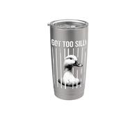 Got Too Silly Quirky Goose Meme Dire Gobelet isotherme en acier inoxydable double paroi