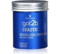 got2b Chaot - Fibre Gum Half 3 (100 ml) - Cire à cheveux pour homme - Pour créer des looks ébouriffés - Pâte à cheveux avec un maintien solide mais flexible pour des styles individuels