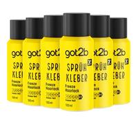 got2b Freeze Lot de 6 sprays de laque pour cheveux - 6 x 100 ml - 72 h - Pour des coiffages ultra forts - Sans coller ni dessécher - Se fixe jusqu'au prochain lavage des cheveux
