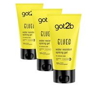 Got2b - Gel Coiffant - Superglue Glued - Collé-Serré - Résistant à l'Eau - Fixation Ultime - Formule Végane - Coiffant Cheveux - Tenue Parfaite - 150ml (Lot de 3)
