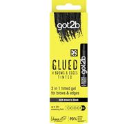 got2b Gel teinté 2 en 1 pour sourcils et bords collés - 16 ml - Couleur marron foncé à noir - Gel à sourcils Screaming Hold - Gel à sourcils pour un look durable - Formule végétalienne - Ingrédients