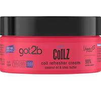 Got2b - Got Coilz - Creme Boucles Rebondies - Revitalise & Definit - A l'huile de Coco, Ricin, Argan et Beurre de Karite - Formule Vegane - 98% d'ingrédients d'origines naturelles - 200 ml