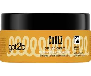 Got2b - Got Coilz - Creme Boucles Rebondies - Revitalise & Definit - | A l'huile de Coco, Ricin, Argan et Beurre de Karite - Formule Vegane - 98% d'ingrédients d'origines naturelles - 200 ml