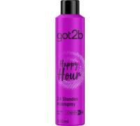 got2b Happy Hour Halt 5 Laque pour cheveux (100 ml), 24 heures pour une tenue extrême et des styles durables, protège les cheveux du dessèchement
