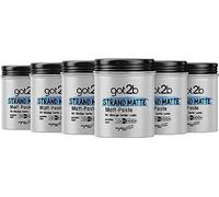 got2b Pâte mate de plage (100 ml), pâte coiffante pour un look surfeur mat, pour agiter, texturer ou apprivoiser sans coller, tenue moyenne, 6 x 100 ml